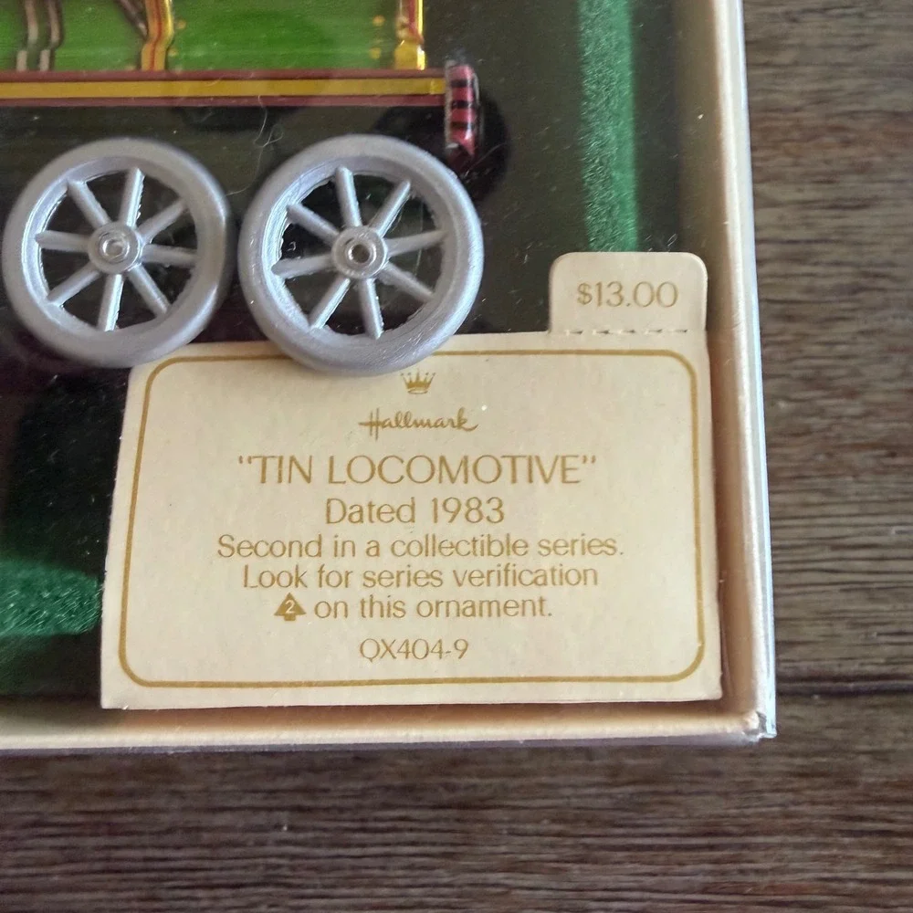 Hallmark Tin Locomotive Christmas‎ Ornaments 1983 1984 Vintage (Lot of 2)